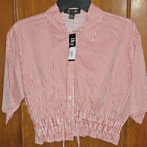 Red Striped Women's Top